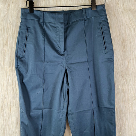 J.Crew Womens Chino Pants Blue High Rise Pockets Stretch Zipper Flat Front 4 - Picture 2 of 10
